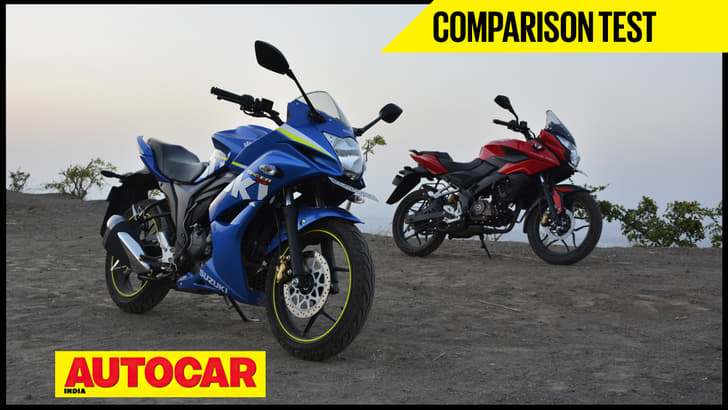Bajaj Pulsar AS 150 VS Suzuki Gixxer SF video comparison